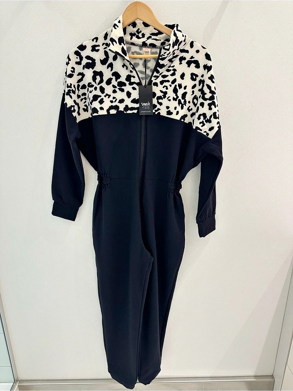Smash + Tess x Brunette the Label Fleece Romper Leopard Print Romper Size Me